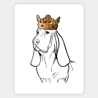 Basset Hound Dog King Queen Wearing Crown Magnet